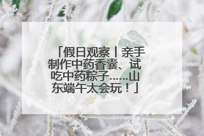 假日观察丨亲手制作中药香囊、试吃中药粽子……山东端午太会玩！