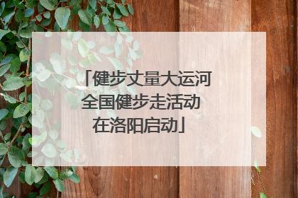 健步丈量大运河 全国健步走活动在洛阳启动