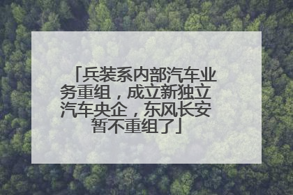 兵装系内部汽车业务重组，成立新独立汽车央企，东风长安暂不重组了