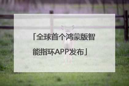 全球首个鸿蒙版智能指环APP发布