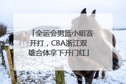 全运会男篮小组赛开打，CBA浙江双雄合体拿下开门红
