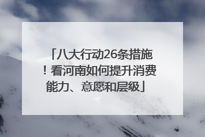 八大行动26条措施！看河南如何提升消费能力、意愿和层级