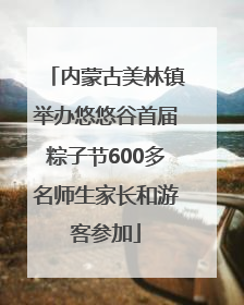 内蒙古美林镇举办悠悠谷首届粽子节600多名师生家长和游客参加