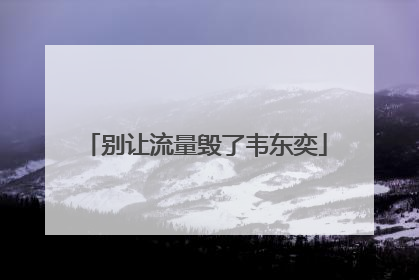 别让流量毁了韦东奕