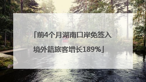 前4个月湖南口岸免签入境外籍旅客增长189%