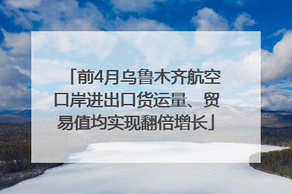 前4月乌鲁木齐航空口岸进出口货运量、贸易值均实现翻倍增长