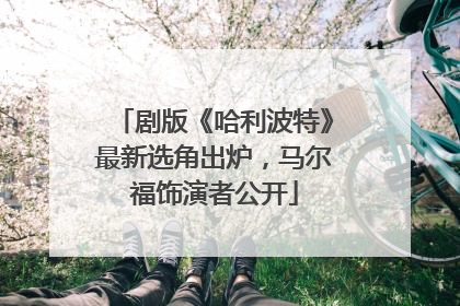 剧版《哈利波特》最新选角出炉，马尔福饰演者公开