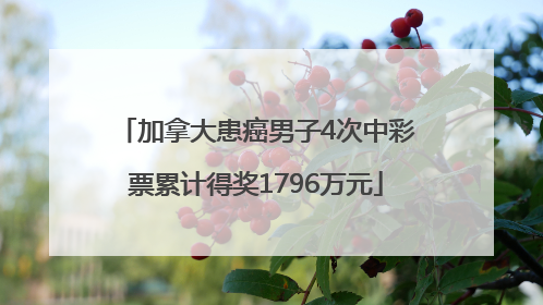 加拿大患癌男子4次中彩票累计得奖1796万元