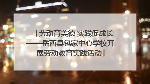 劳动育美德 实践促成长——岳西县包家中心学校开展劳动教育实践活动