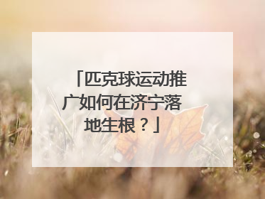 匹克球运动推广如何在济宁落地生根？