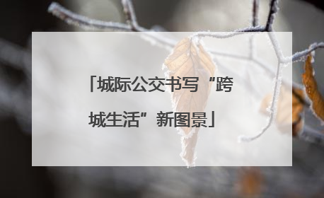 城际公交书写“跨城生活”新图景
