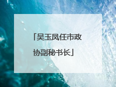 吴玉凤任市政协副秘书长