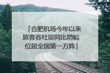合肥机场今年以来旅客吞吐量同比增幅位居全国第一方阵