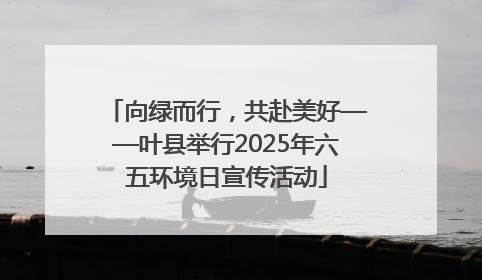 向绿而行，共赴美好——叶县举行2025年六五环境日宣传活动