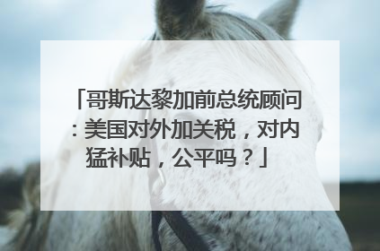 哥斯达黎加前总统顾问：美国对外加关税，对内猛补贴，公平吗？