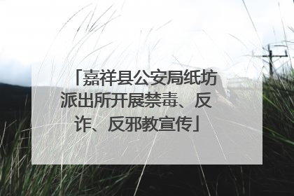 嘉祥县公安局纸坊派出所开展禁毒、反诈、反邪教宣传