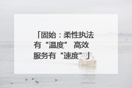固始：柔性执法有“温度” 高效服务有“速度”