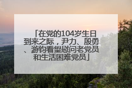 在党的104岁生日到来之际，尹力、殷勇、游钧看望慰问老党员和生活困难党员