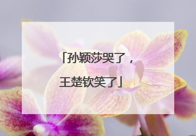 孙颖莎哭了，王楚钦笑了