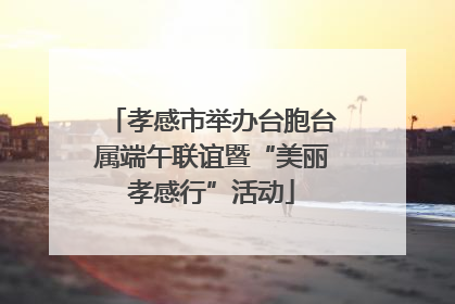 孝感市举办台胞台属端午联谊暨“美丽孝感行”活动