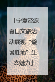 宁夏泾源夏日文旅活动展现“避暑胜地”生态魅力