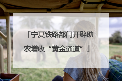 宁夏铁路部门开辟助农增收“黄金通道”