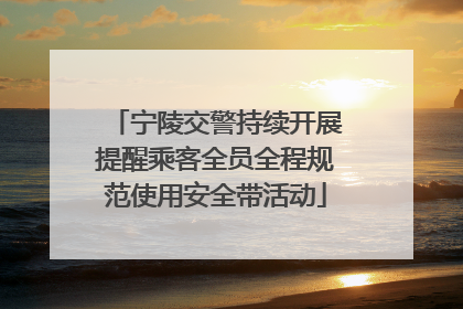 宁陵交警持续开展提醒乘客全员全程规范使用安全带活动