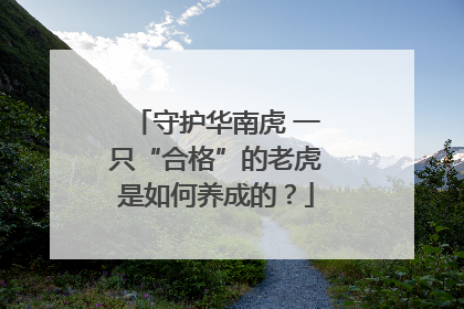 守护华南虎 一只“合格”的老虎是如何养成的？