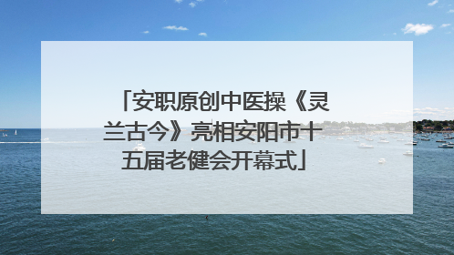 安职原创中医操《灵兰古今》亮相安阳市十五届老健会开幕式