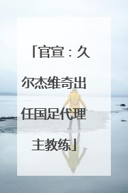 官宣：久尔杰维奇出任国足代理主教练
