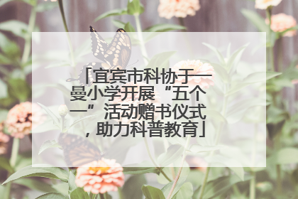 宜宾市科协于一曼小学开展“五个一”活动赠书仪式，助力科普教育