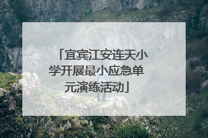 宜宾江安连天小学开展最小应急单元演练活动