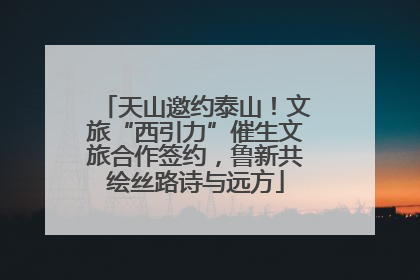 天山邀约泰山！文旅“西引力”催生文旅合作签约，鲁新共绘丝路诗与远方