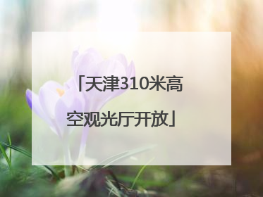 天津310米高空观光厅开放