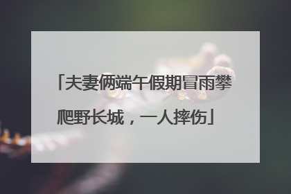 夫妻俩端午假期冒雨攀爬野长城，一人摔伤