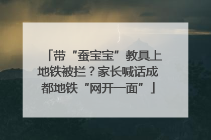 带“蚕宝宝”教具上地铁被拦？家长喊话成都地铁“网开一面”