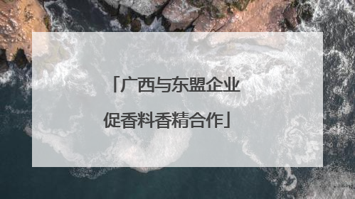 广西与东盟企业促香料香精合作