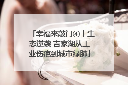 幸福来敲门④丨生态逆袭 吉家湖从工业伤疤到城市绿肺