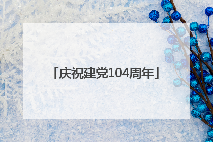 庆祝建党104周年