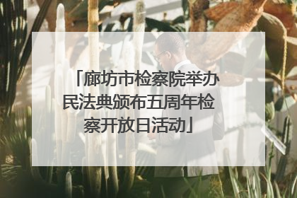 廊坊市检察院举办民法典颁布五周年检察开放日活动