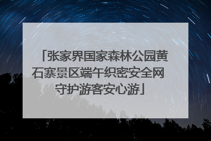 张家界国家森林公园黄石寨景区端午织密安全网 守护游客安心游