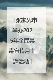 张家界市举办2025年全民禁毒宣传月主题活动