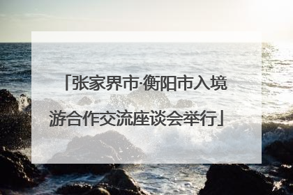 张家界市·衡阳市入境游合作交流座谈会举行