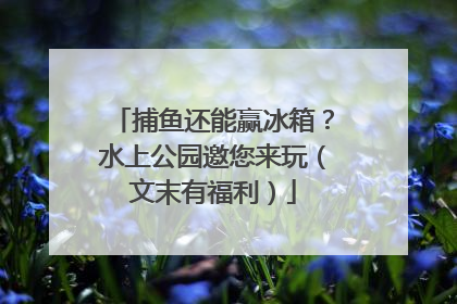 捕鱼还能赢冰箱？水上公园邀您来玩（文末有福利）