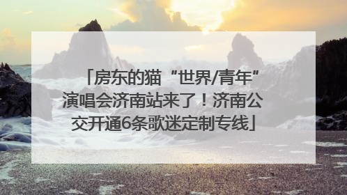 房东的猫“世界/青年”演唱会济南站来了！济南公交开通6条歌迷定制专线