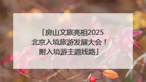 房山文旅亮相2025北京入境旅游发展大会！附入境游主题线路