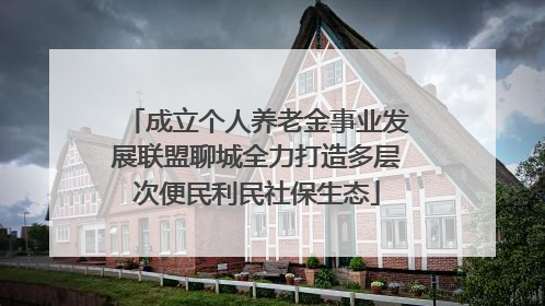 成立个人养老金事业发展联盟聊城全力打造多层次便民利民社保生态