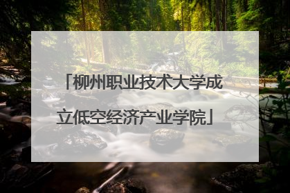 柳州职业技术大学成立低空经济产业学院