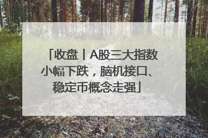 收盘丨A股三大指数小幅下跌，脑机接口、稳定币概念走强