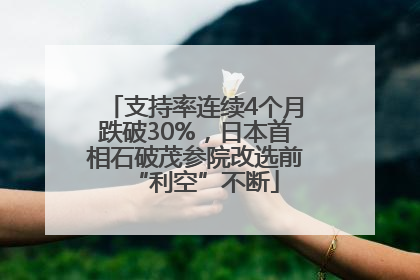 支持率连续4个月跌破30%，日本首相石破茂参院改选前“利空”不断